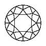 A diamond with an F clarity rating