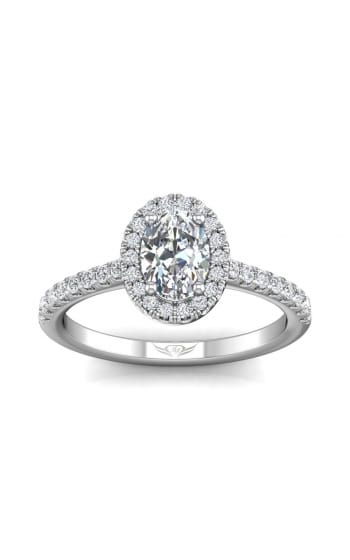 Oval Halo Engagement Ring Setting by Martin Flyer
