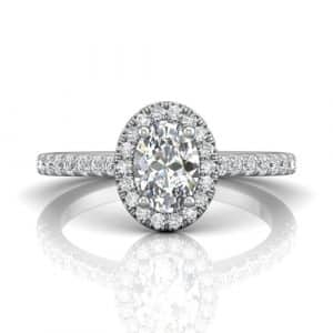 Oval Halo Engagement Ring Setting by Martin Flyer