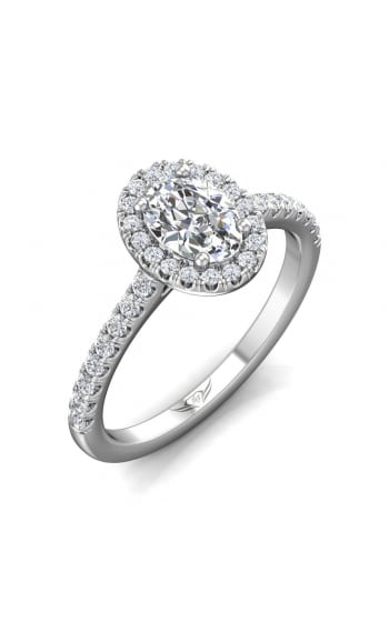 Oval Halo Engagement Ring Setting by Martin Flyer
