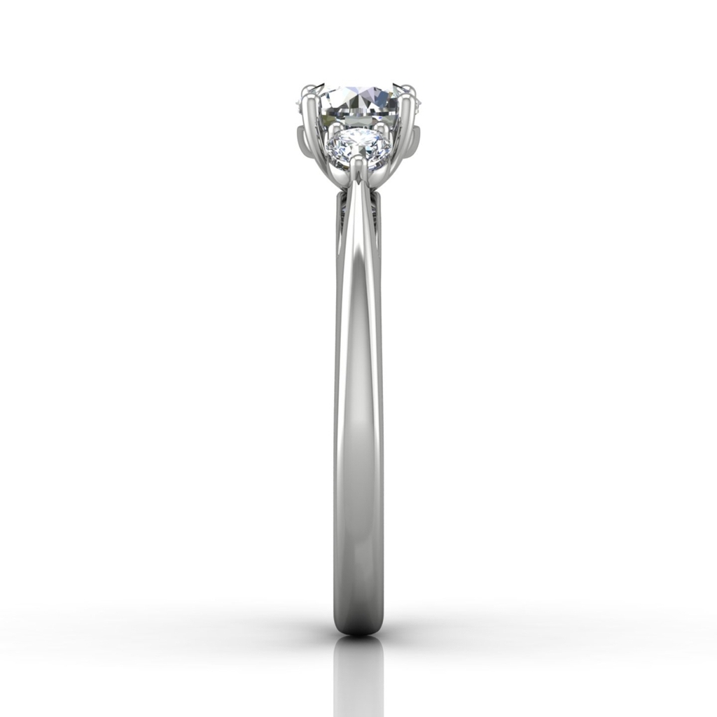 Three Diamond Engagement Semi-Mount by Martin Flyer