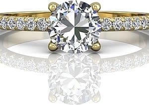 Micro Pave Engagement Ring Setting by Martin Flyer