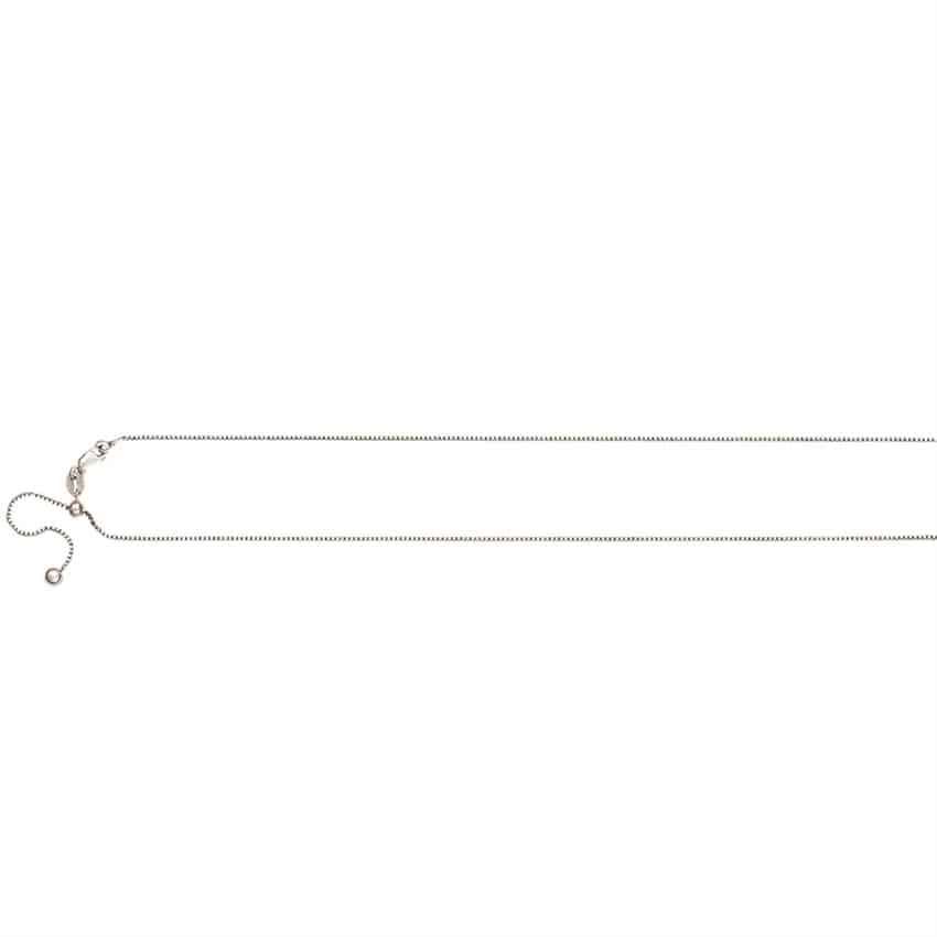 Adjustable Box Link Chain in Sterling Silver