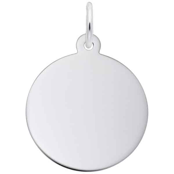 Rembrandt Charms Collection in Sterling Silver - small round disc