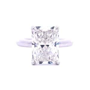 Lab-Grown Radiant-Cut Diamond Solitaire Ring in 14k White Gold