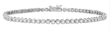 Lab-Grown Diamond Line Bracelet in 14k White Gold - 1ctw