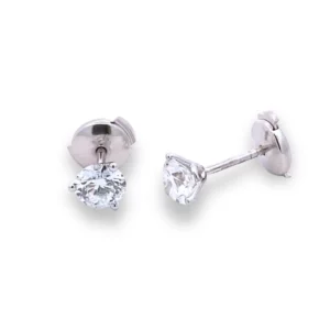 Lab-Grown Three-Prong Diamond Stud Earrings