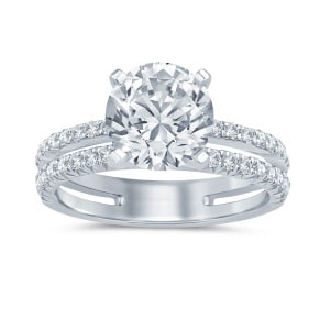 0.50ctw Diamond Split-Shank Engagement Ring Setting in 14k White Gold