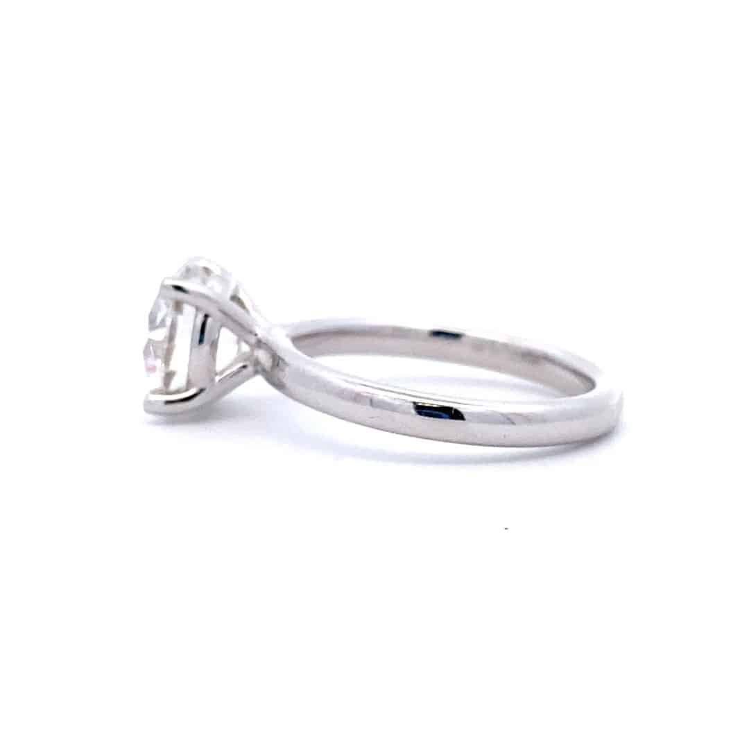 Lab-Grown Diamond Solitaire Engagement Ring in 14k White Gold