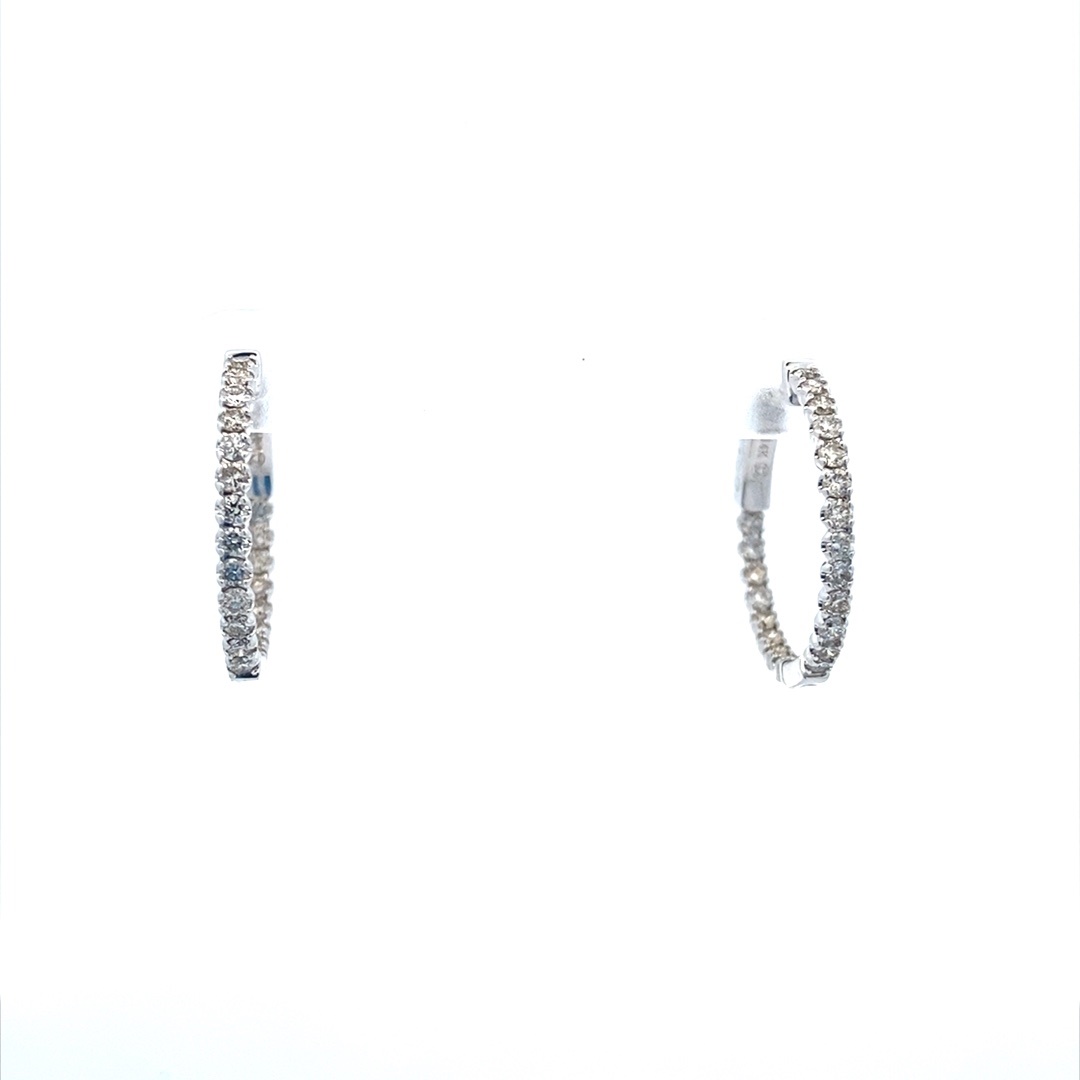 Gold Diamond Hoop Earrings by Heera Moti - Multiple Styles Available - Image 3