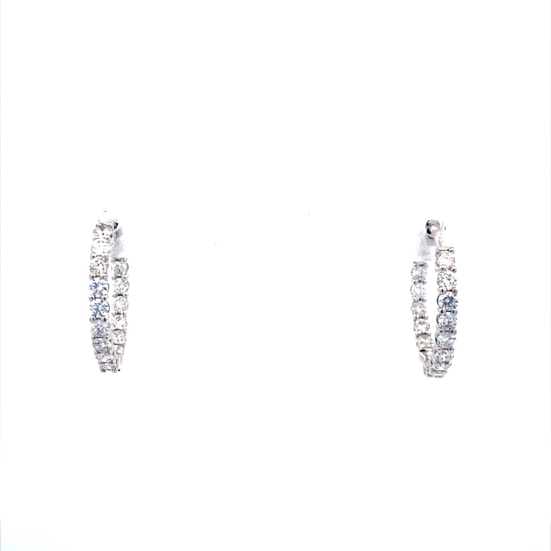 Gold Diamond Hoop Earrings by Heera Moti - Multiple Styles Available - Image 5