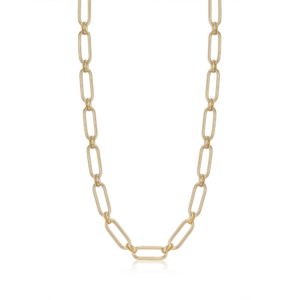 Cable Connect Chunky Chain Necklace - gold tone
