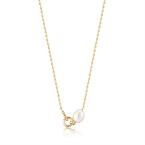 Pearl Link Chain Necklace by Ania Haie - gold tone
