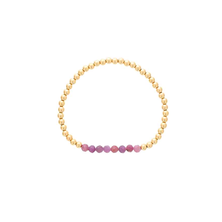 Shine Bright Ruby Stretch Bracelet by Dee Berkley