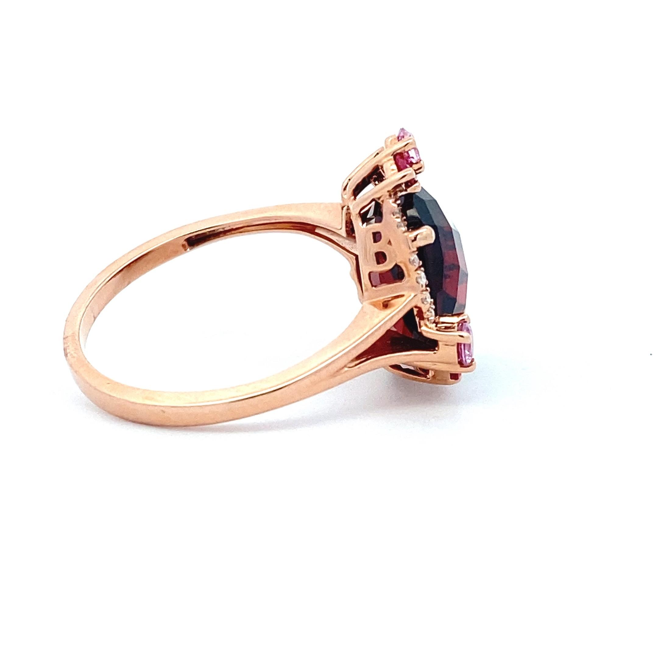 Blushing Gemstone and Diamond Vision Ring by Bellarri