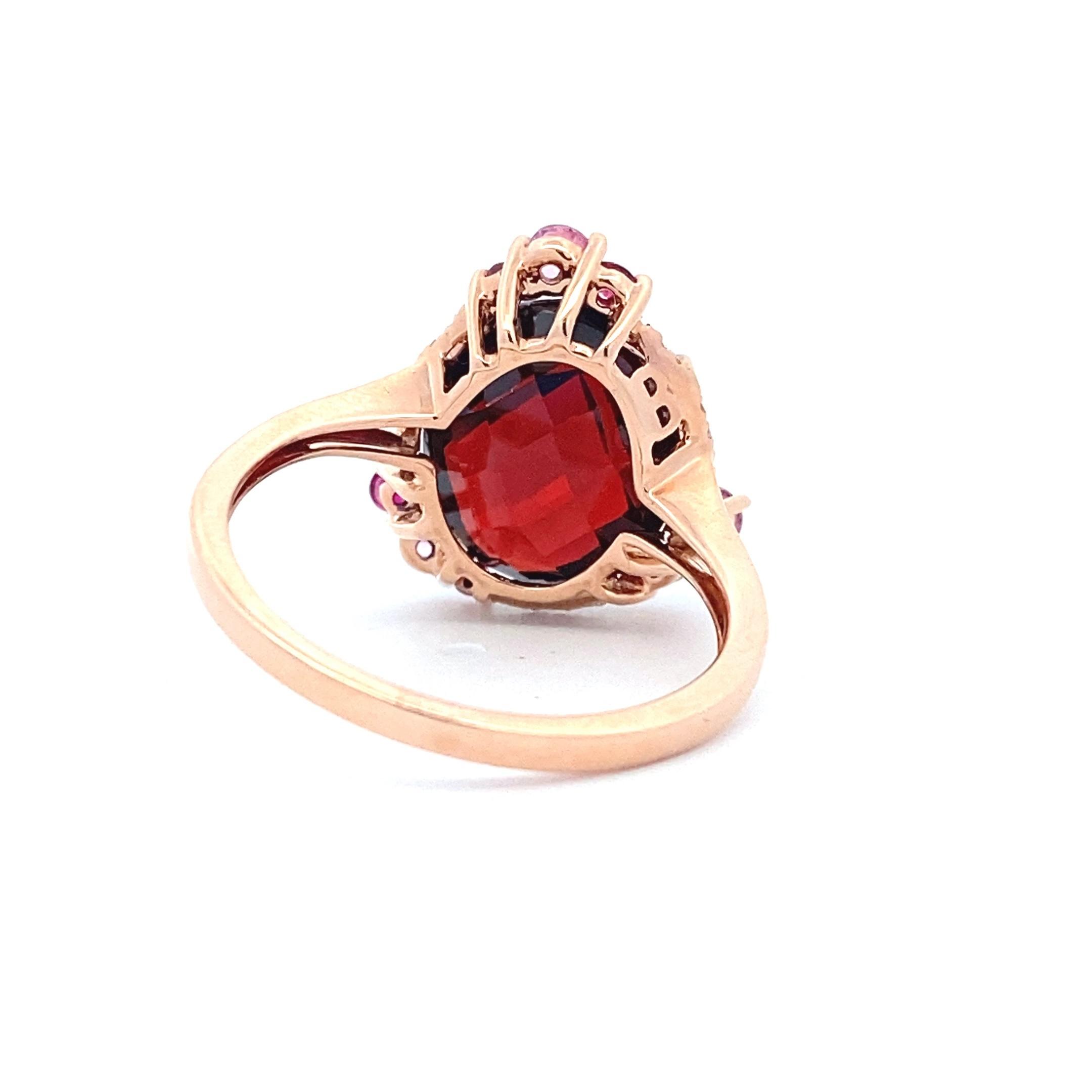 Blushing Gemstone and Diamond Vision Ring by Bellarri