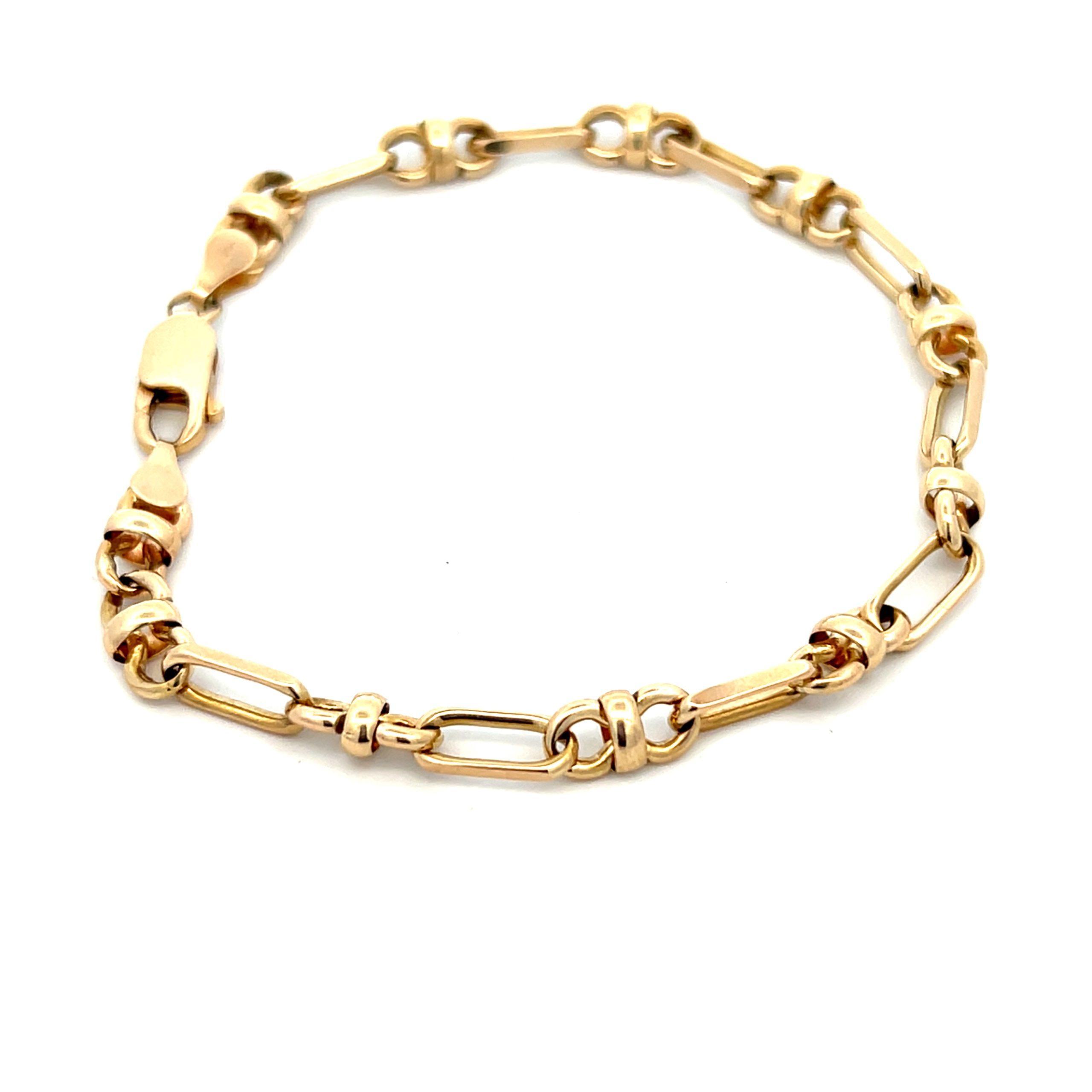 Estate 14K Yellow Gold Oval Link Bracelet