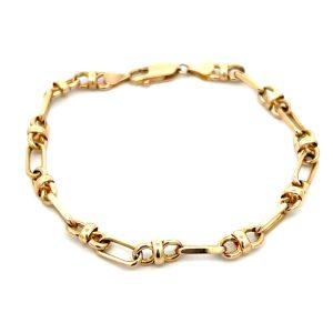 Estate 14K Yellow Gold Oval Link Bracelet