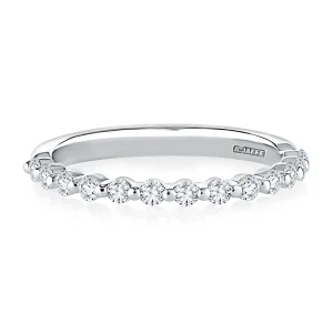 14K White Gold 0.39ctw Diamond Wedding Band