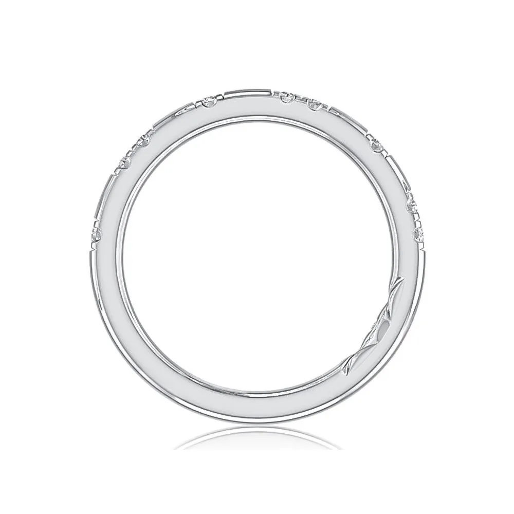 14K White Gold 0.16ctw Minimalist Diamond Wedding Band