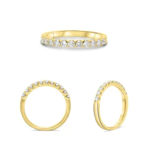 14K Yellow Gold 0.31ctw Fishtail Diamond Wedding Band
