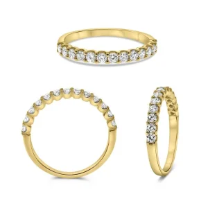 14K Yellow Gold 1 Carat Diamond Wedding Band
