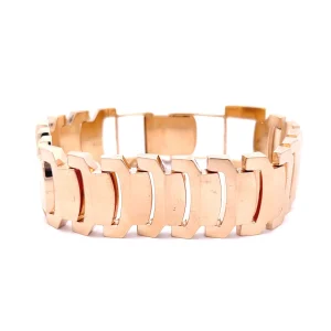 Estate 14K Yellow Gold Adjustable Track Link Bracelet