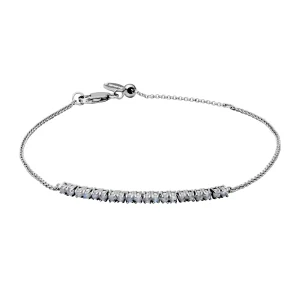Sterling Silver Rainbow Moonstone Bolo Bracelet