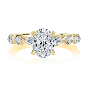 14K Yellow Gold 0.66ctw Diamond Engagement Ring Mounting by A. Jaffe