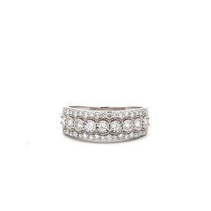 10K White Gold 0.50CTW Lab-Grown Diamond Band