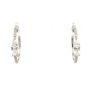14k Lab-Grown Diamond Hoops