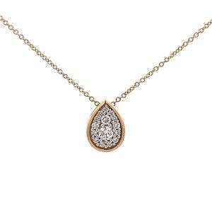 14k Lab-Grown Diamond Pear Shaped Cluster Necklace