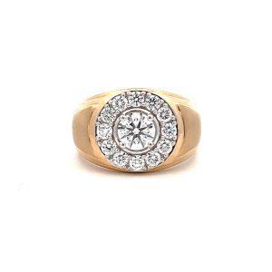 10K Yellow Gold 2.00CTW Lab-Grown Diamond Men's Band