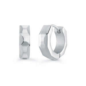 Stainless Steel Geometric Huggie Hoop Earrings