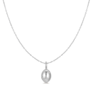 Sterling Silver Cubic Zirconia Floral Pendant Necklace