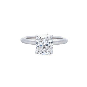 14K White Gold 2.02CTW Lab-Grown Elongated Cushion Diamond Solitaire Engagement Ring