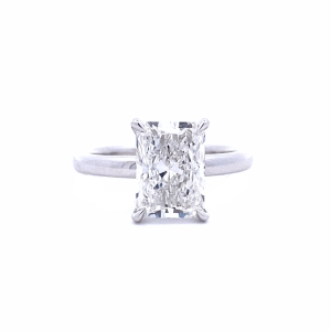 14K White Gold 2.77CTW Lab-Grown Radiant-Cut Diamond Solitaire Engagement Ring