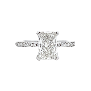 14K White Gold 2.26CTW Lab-Grown Radiant-Cut Diamond Engagement Ring