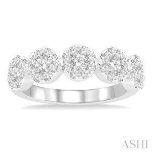 14K White Gold Diamond Lovebright Band