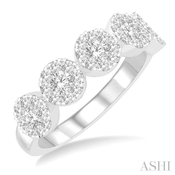 14K White Gold Diamond Lovebright Band