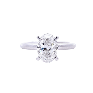 14K White Gold 1.50CTW Lab-Grown Oval Diamond Solitaire Engagement Ring