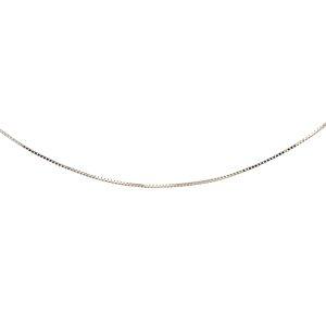 Estate 14K White Gold 0.45MM Box Chain Necklace