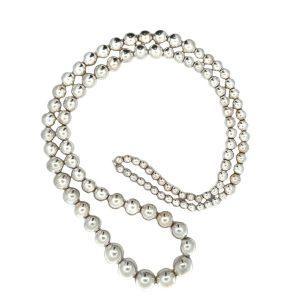 Estate Sterling Silver Graduated Bead Necklace