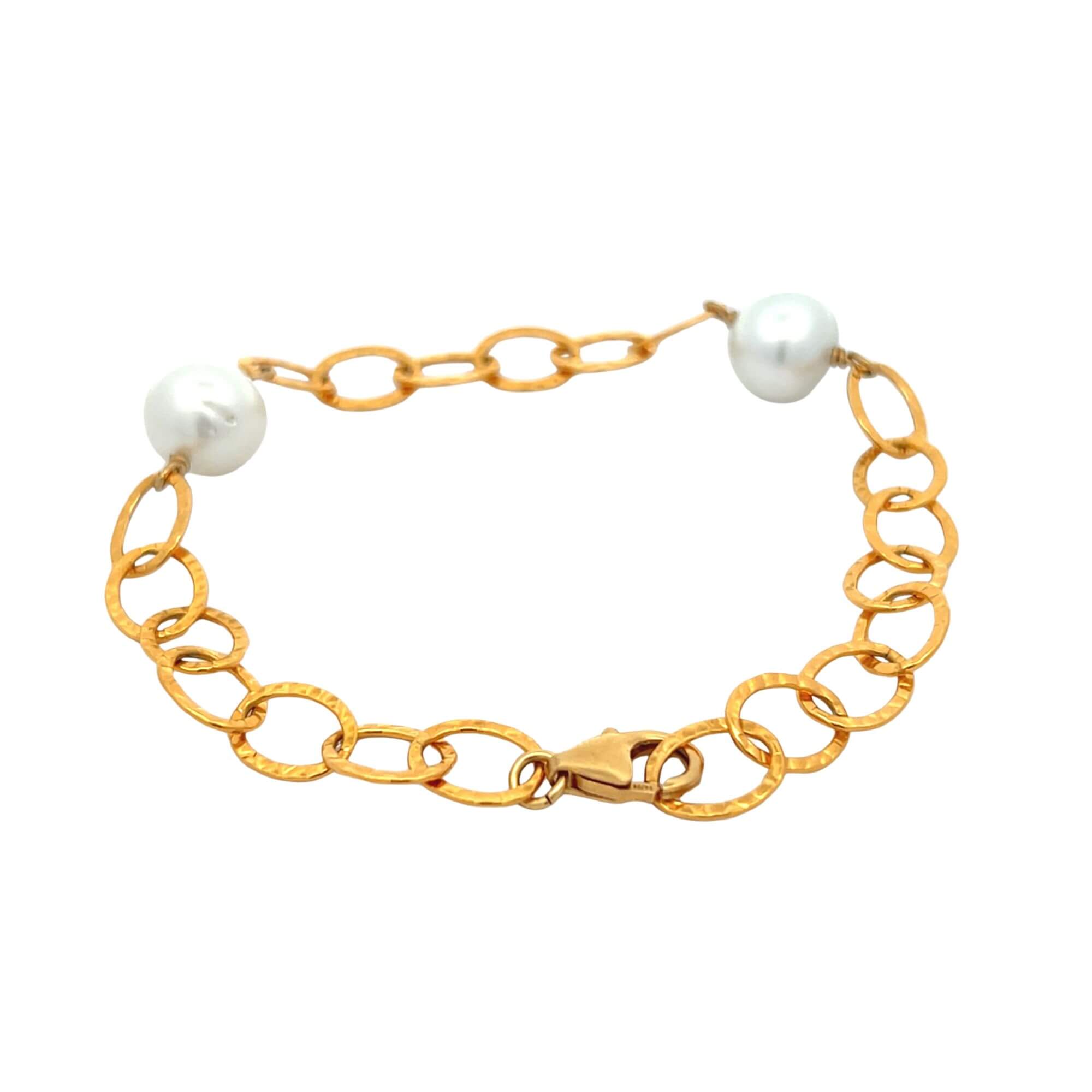 14K Gold Plated 12MM South Sea Pearl Bracelet