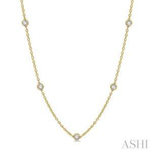 14K Yellow Gold 2.00ctw Diamond Station Necklace by Ashi