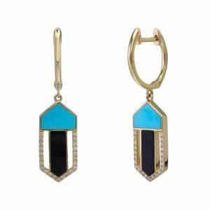 14K Yellow Gold Sleeping Beauty Turquoise
