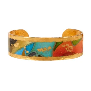 22K Gold Leaf Rainforest Cuff Bracelet by Evocateur