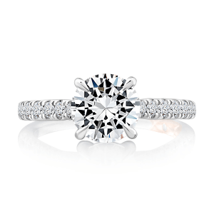 18K White Gold 0.39CTW Diamond Engagement Ring Setting by A. JAFFE