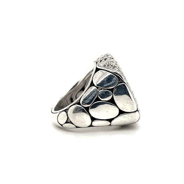 Estate 18K & SS Diamond and Corundum John Hardy Ring