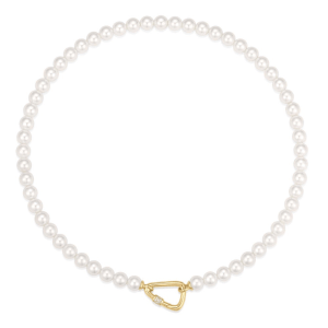 14K Gold Plated Shell Pearl Strand Necklace by Ania Haie